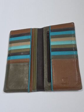 Mywalit Large  Multi-Color Card Holder  Leather Wallet